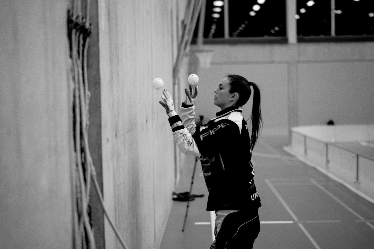 Damen NLA Playoff Viertelfinals, Spiel 3, Switzerland: 06.03.2020, Burgdorf, Schützenmatte, Micheline Müller (Nr. 77, Zug United) 

Credit: Claudio Schwarz, unihockey-fotos.ch