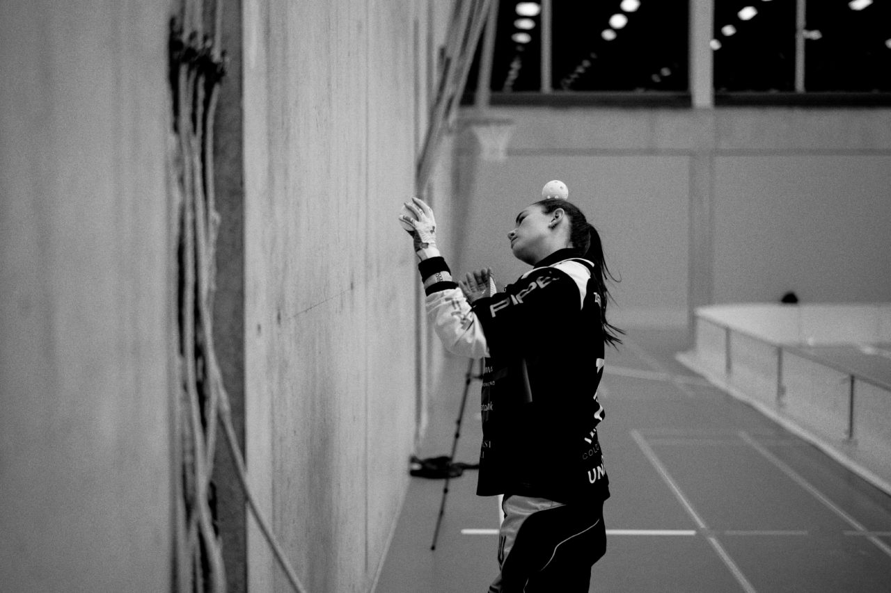 Damen NLA Playoff Viertelfinals, Spiel 3, Switzerland: 06.03.2020, Burgdorf, Schützenmatte, Micheline Müller (Nr. 77, Zug United) 

Credit: Claudio Schwarz, unihockey-fotos.ch