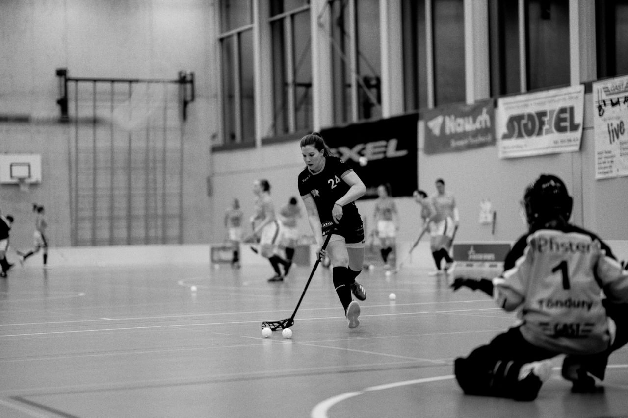 Damen NLA Playoff Viertelfinals, Spiel 3, Switzerland: 06.03.2020, Burgdorf, Schützenmatte, Lena Cina (Nr. 24, Wizards Bern Burgdorf) 

Credit: Claudio Schwarz, unihockey-fotos.ch