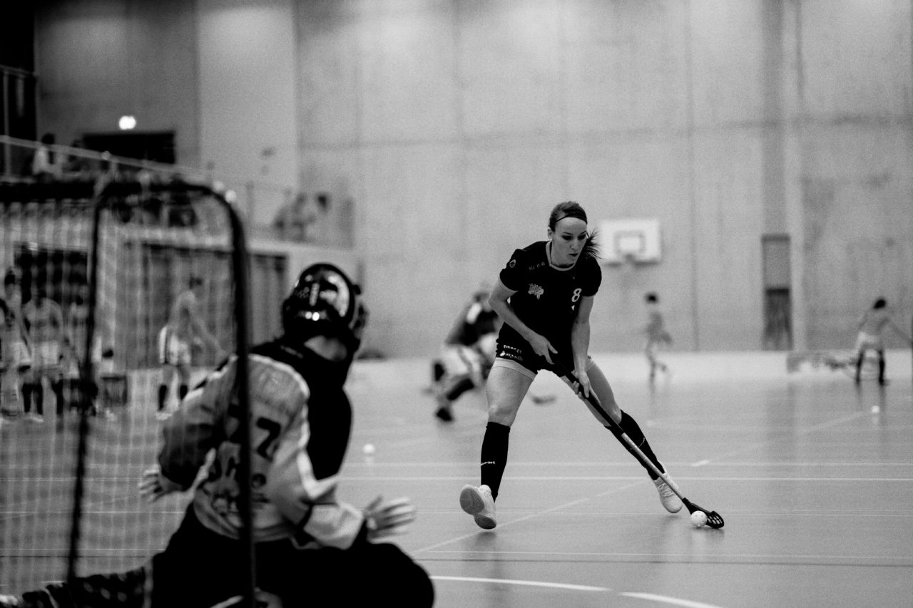 Damen NLA Playoff Viertelfinals, Spiel 3, Switzerland: 06.03.2020, Burgdorf, Schützenmatte, Brigitte Mischler (Nr. 8, Wizards Bern Burgdorf) 

Credit: Claudio Schwarz, unihockey-fotos.ch