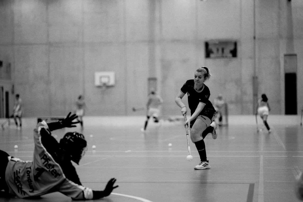 Damen NLA Playoff Viertelfinals, Spiel 3, Switzerland: 06.03.2020, Burgdorf, Schützenmatte, Larissa Läng (Nr. 7, Wizards Bern Burgdorf) 

Credit: Claudio Schwarz, unihockey-fotos.ch