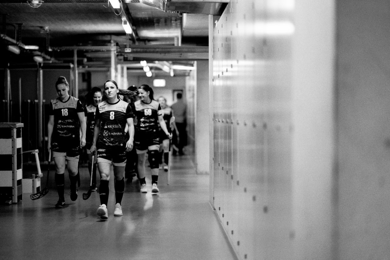 Damen NLA Playoff Viertelfinals, Spiel 3, Switzerland: 06.03.2020, Burgdorf, Schützenmatte, Brigitte Mischler (Nr. 8, Wizards Bern Burgdorf) 

Credit: Claudio Schwarz, unihockey-fotos.ch