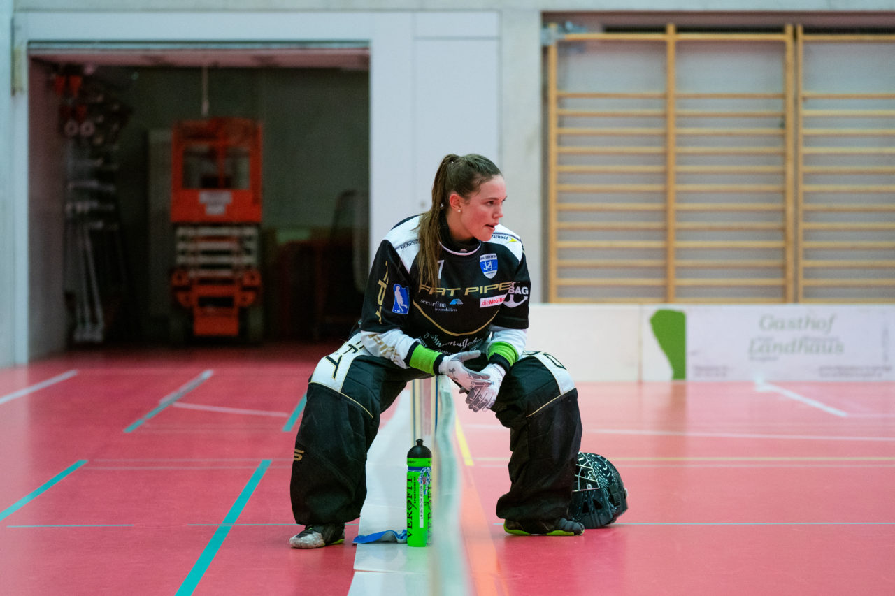 Damen NLA Playoff Viertelfinals, Spiel 3, Switzerland: 06.03.2020, Burgdorf, Schützenmatte, Micheline Müller (Nr. 77, Zug United) 

Credit: Claudio Schwarz, unihockey-fotos.ch