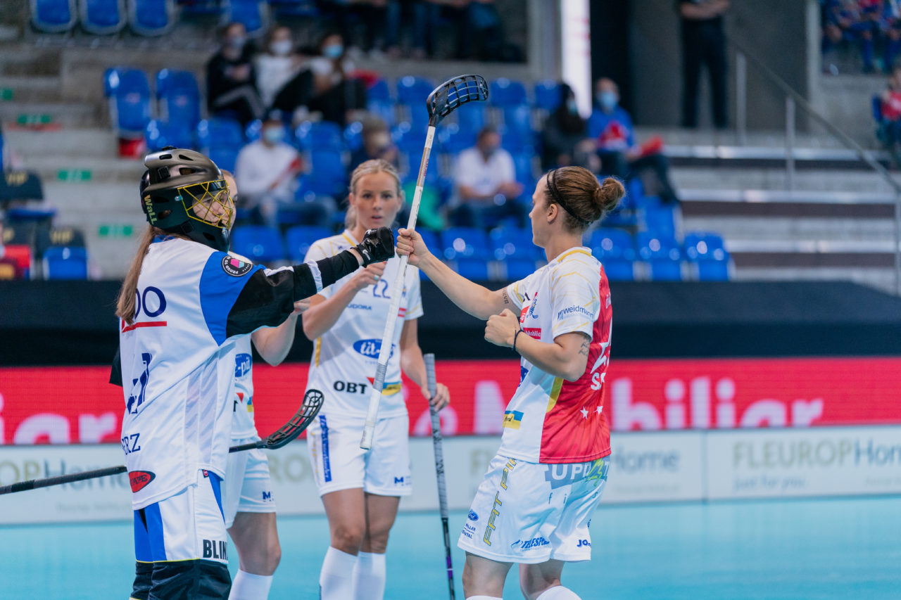 Supercup Final 4, Final Frauen, Switzerland: 30.08.2020, Zürich, Saalsporthalle, Julia Suter (Nr. 19, Kloten-Dietlikon Jets) in der Starting-Six

Credit: Claudio Schwarz, unihockey-fotos.ch