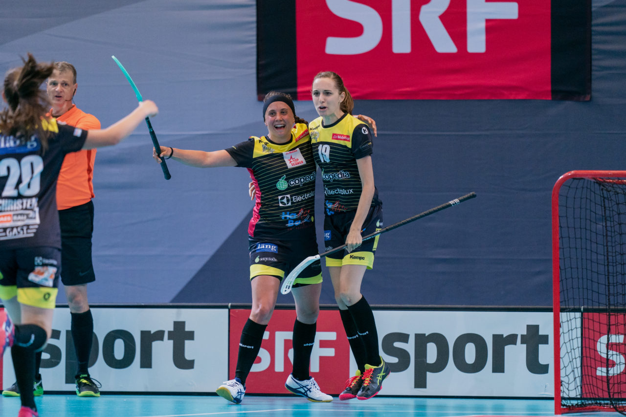 Supercup Final 4, Final Frauen, Switzerland: 30.08.2020, Zürich, Saalsporthalle, die Wizards jubeln

Credit: Claudio Schwarz, unihockey-fotos.ch