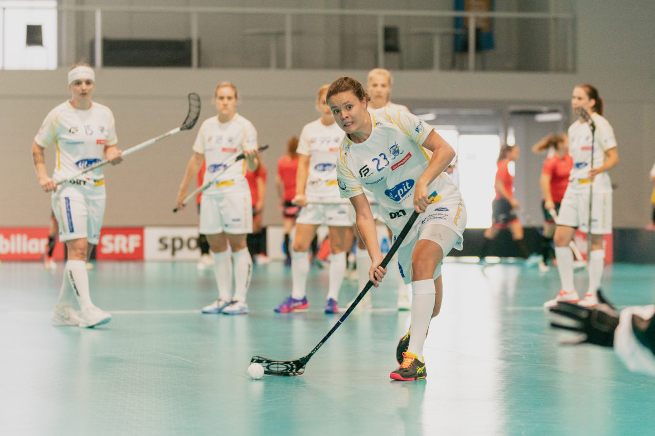 Mobiliar Trophy, Red Ants Rychenberg Winterthur - Kloten-Dietlikon Jets, Switzerland: 21.08.2020, Winterthur, Win-4 Trainingshalle, Isabelle Gerig (Nr. 23, Kloten-Dietlikon Jets) 

Credit: Claudio Schwarz, unihockey-fotos.ch