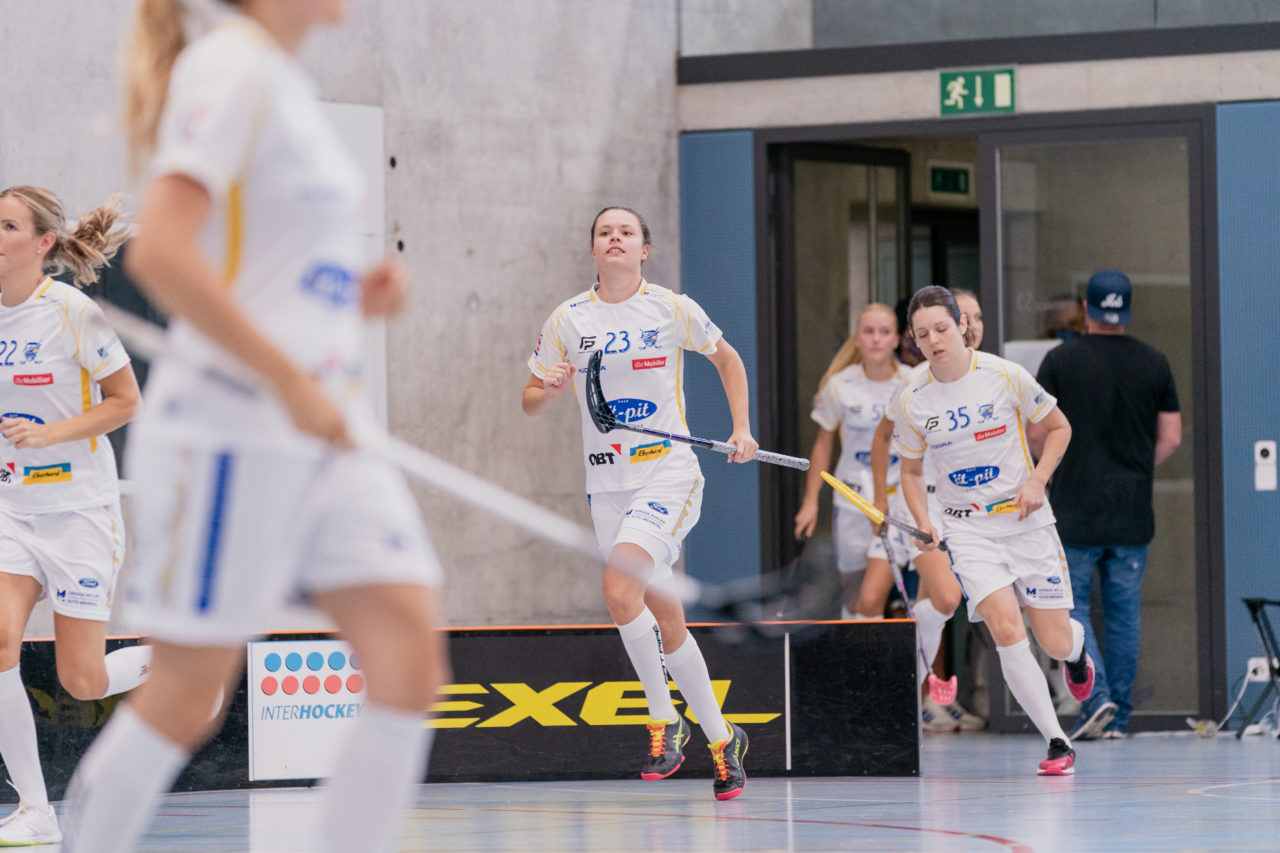 Frauen NLA 1. Runde 2020/21, Switzerland: 12.09.2020, Frauenfeld, Kantihalle, Isabelle Gerig (Nr. 23, Kloten-Dietlikon Jets) läuft ein

Credit: Claudio Schwarz, unihockey-fotos.ch