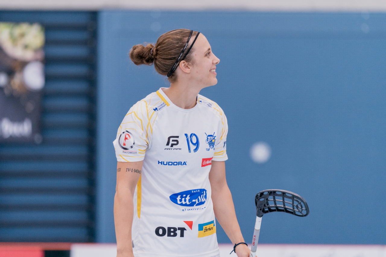 Frauen NLA 1. Runde 2020/21, Switzerland: 12.09.2020, Frauenfeld, Kantihalle, Julia Suter (Nr. 19, Kloten-Dietlikon Jets) 

Credit: Claudio Schwarz, unihockey-fotos.ch