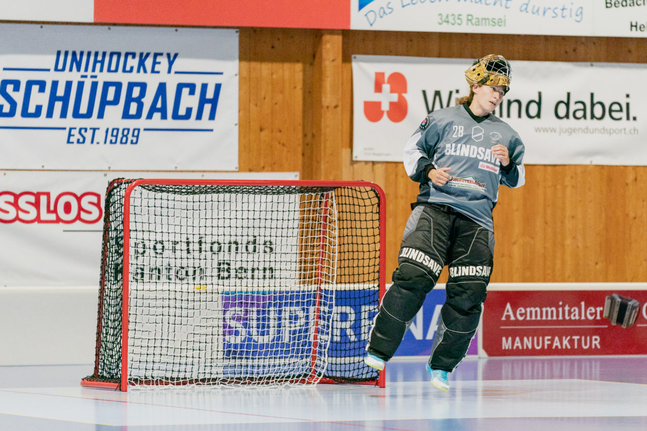 Frauen NLA Runde 5 2020/21 , Switzerland: 04.10.2020, Ballsporthalle Oberemmental (BOE), Zollbrück, Helen Bircher (Nr. 28, Skorpion Emmental Zollbrück) 

Credit: Claudio Schwarz, unihockey-fotos.ch