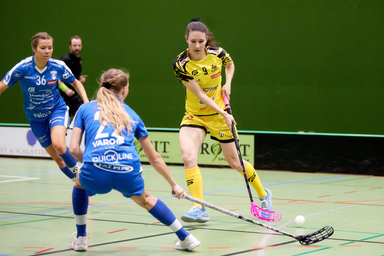 Zug United - Floorball Riders Dürnten-Bubikon-Rüti am  9. Januar 2021 in der Sporthalle der Kantonsschule Zug 
Bild: Michael Peter