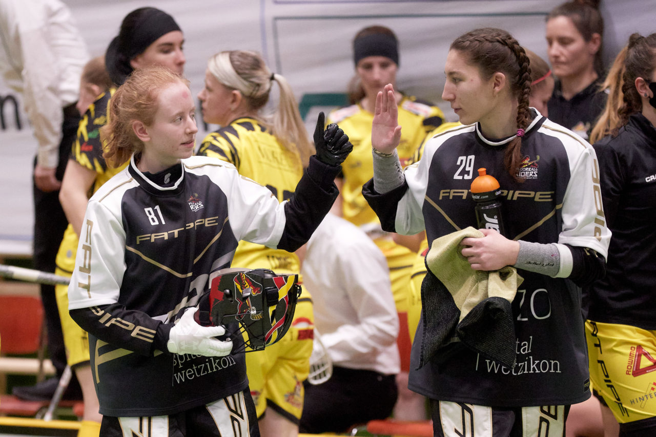 Zug United - Floorball Riders Dürnten-Bubikon-Rüti am  9. Januar 2021 in der Sporthalle der Kantonsschule Zug 
Bild: Michael Peter