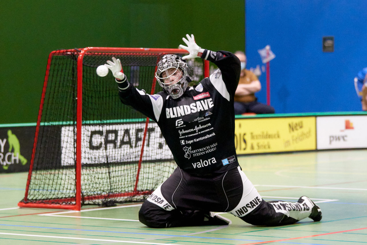 Zug United - Floorball Riders Dürnten-Bubikon-Rüti am  9. Januar 2021 in der Sporthalle der Kantonsschule Zug 
Bild: Michael Peter