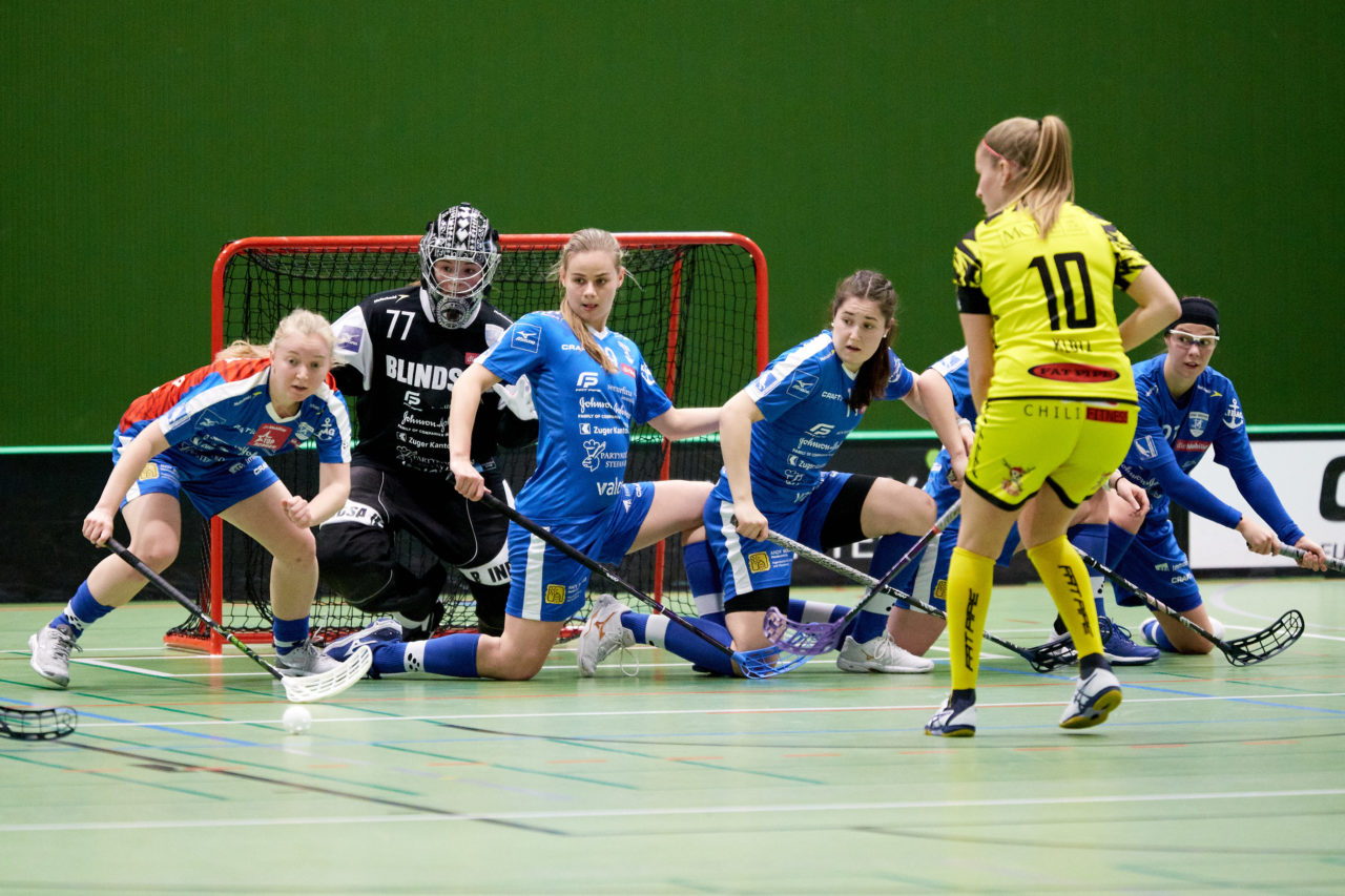 Zug United - Floorball Riders Dürnten-Bubikon-Rüti am  9. Januar 2021 in der Sporthalle der Kantonsschule Zug 
Bild: Michael Peter