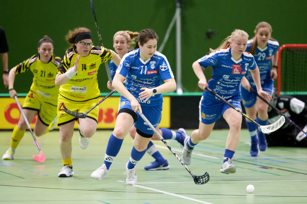 Zug United - Floorball Riders Dürnten-Bubikon-Rüti am  9. Januar 2021 in der Sporthalle der Kantonsschule Zug 
Bild: Michael Peter