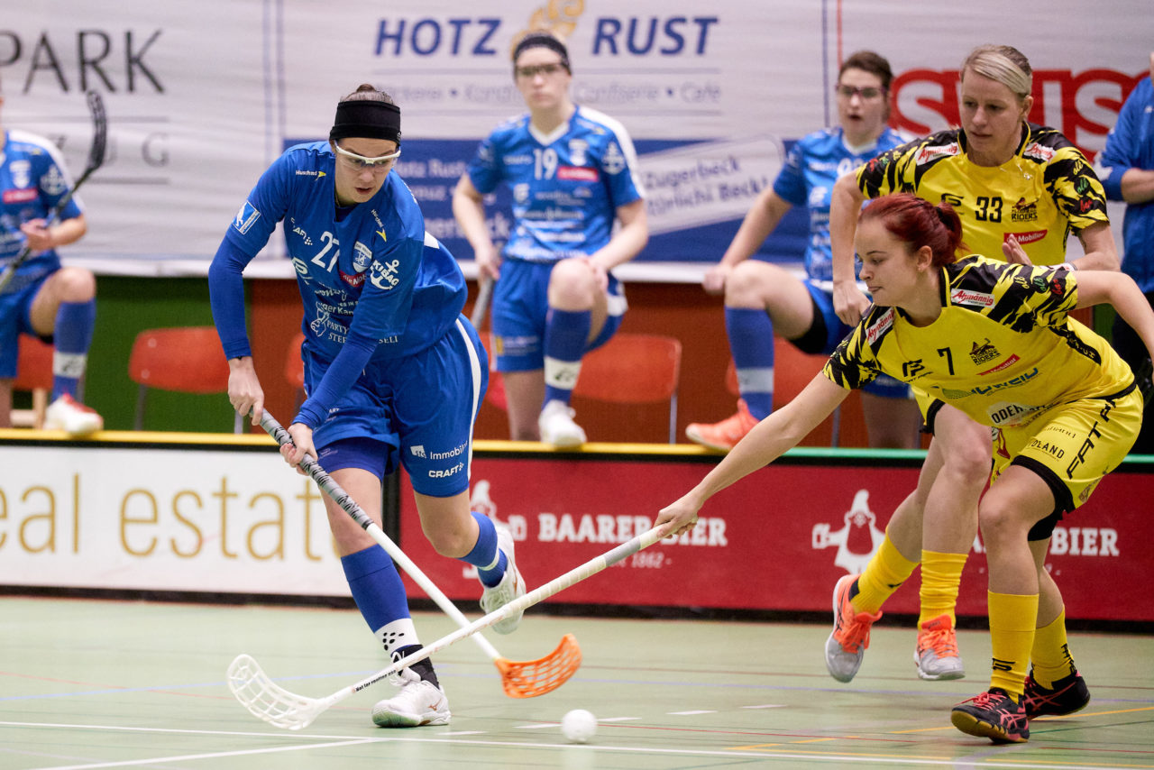 Zug United - Floorball Riders Dürnten-Bubikon-Rüti am  9. Januar 2021 in der Sporthalle der Kantonsschule Zug 
Bild: Michael Peter