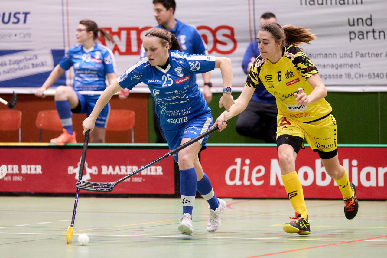 Zug United - Floorball Riders Dürnten-Bubikon-Rüti am  9. Januar 2021 in der Sporthalle der Kantonsschule Zug 
Bild: Michael Peter