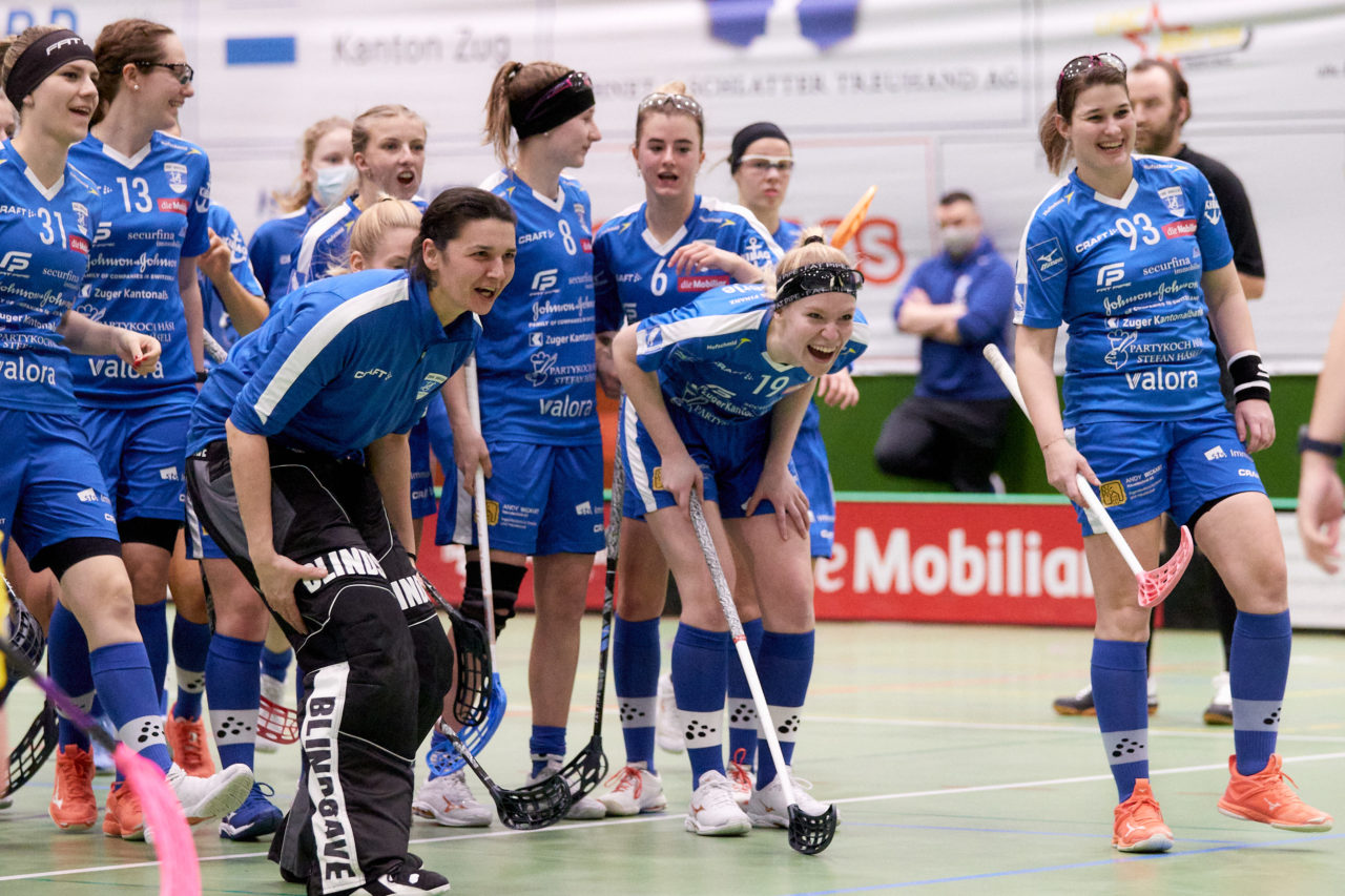 Zug United - Floorball Riders Dürnten-Bubikon-Rüti am  9. Januar 2021 in der Sporthalle der Kantonsschule Zug 
Bild: Michael Peter