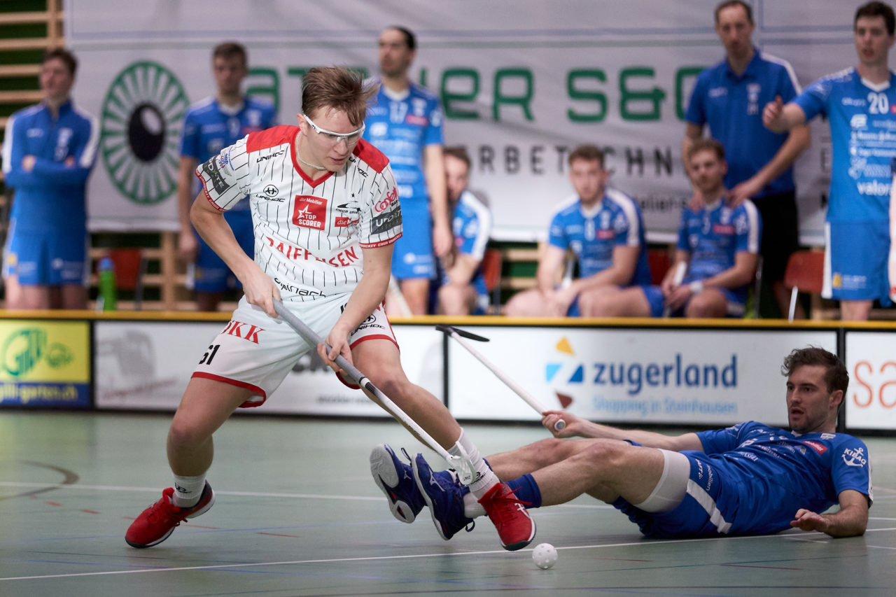 Zug United -  Chur Unihockey  am 23. Januar 2021 in der Sporthalle der Kantonsschule Zug
