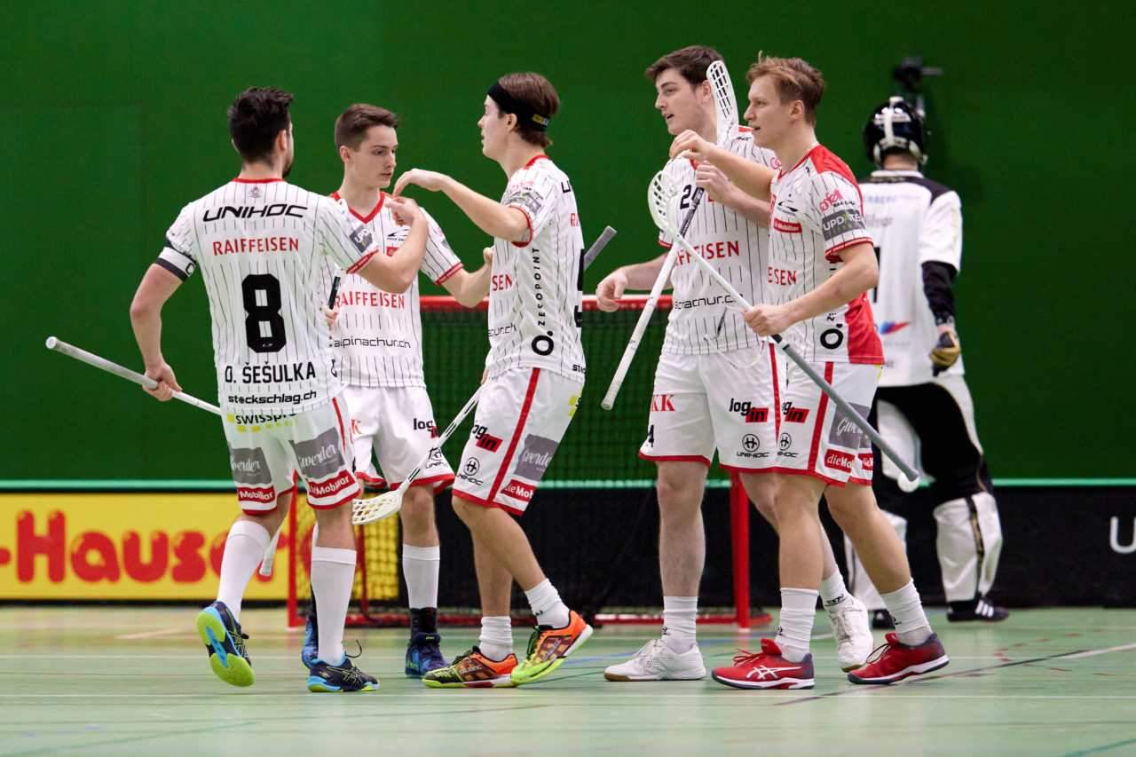 Zug United -  Chur Unihockey  am 23. Januar 2021 in der Sporthalle der Kantonsschule Zug