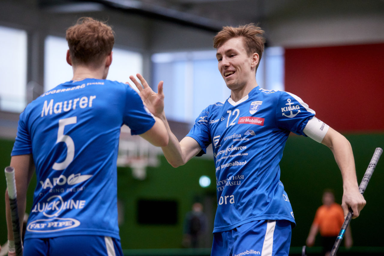 Zug United -  Chur Unihockey  am 23. Januar 2021 in der Sporthalle der Kantonsschule Zug