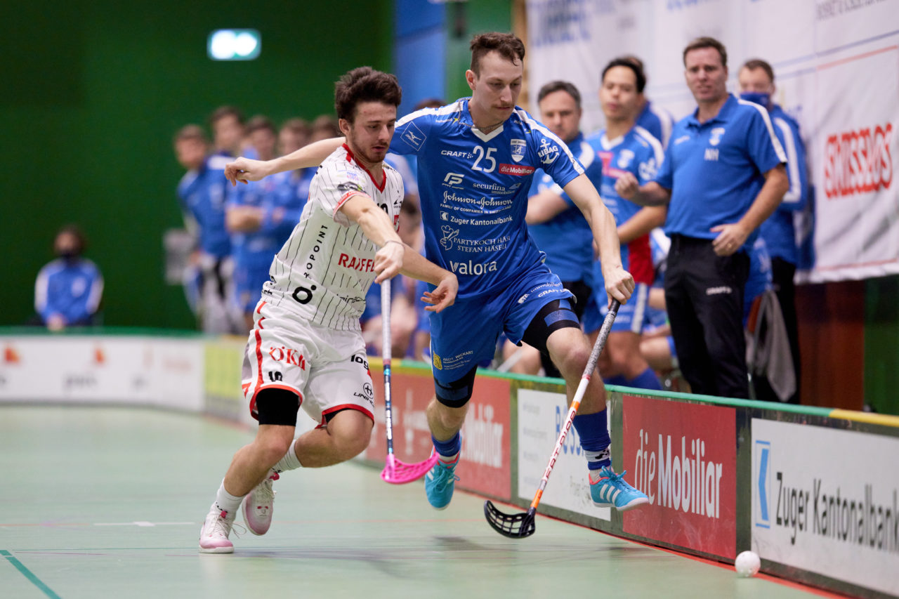 Zug United -  Chur Unihockey  am 23. Januar 2021 in der Sporthalle der Kantonsschule Zug