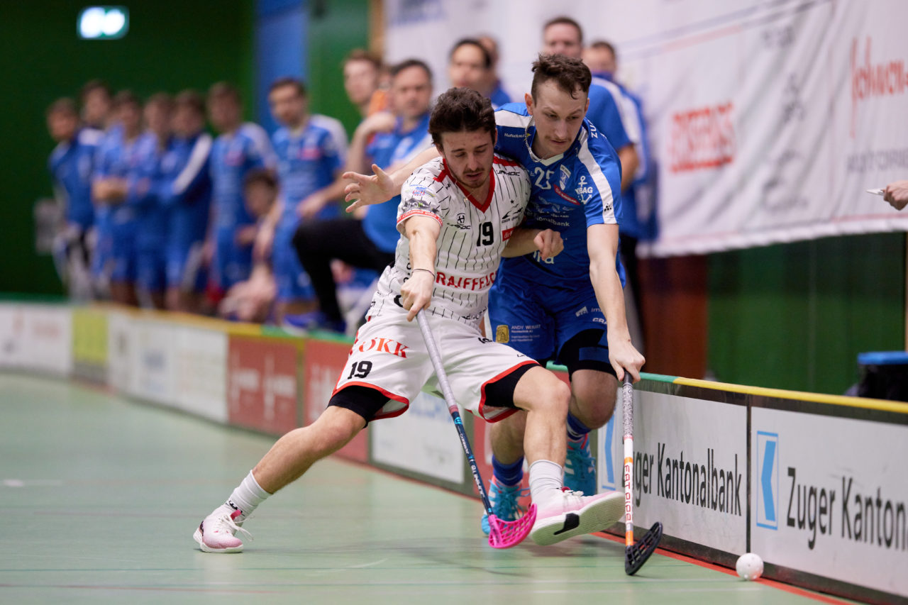 Zug United -  Chur Unihockey  am 23. Januar 2021 in der Sporthalle der Kantonsschule Zug