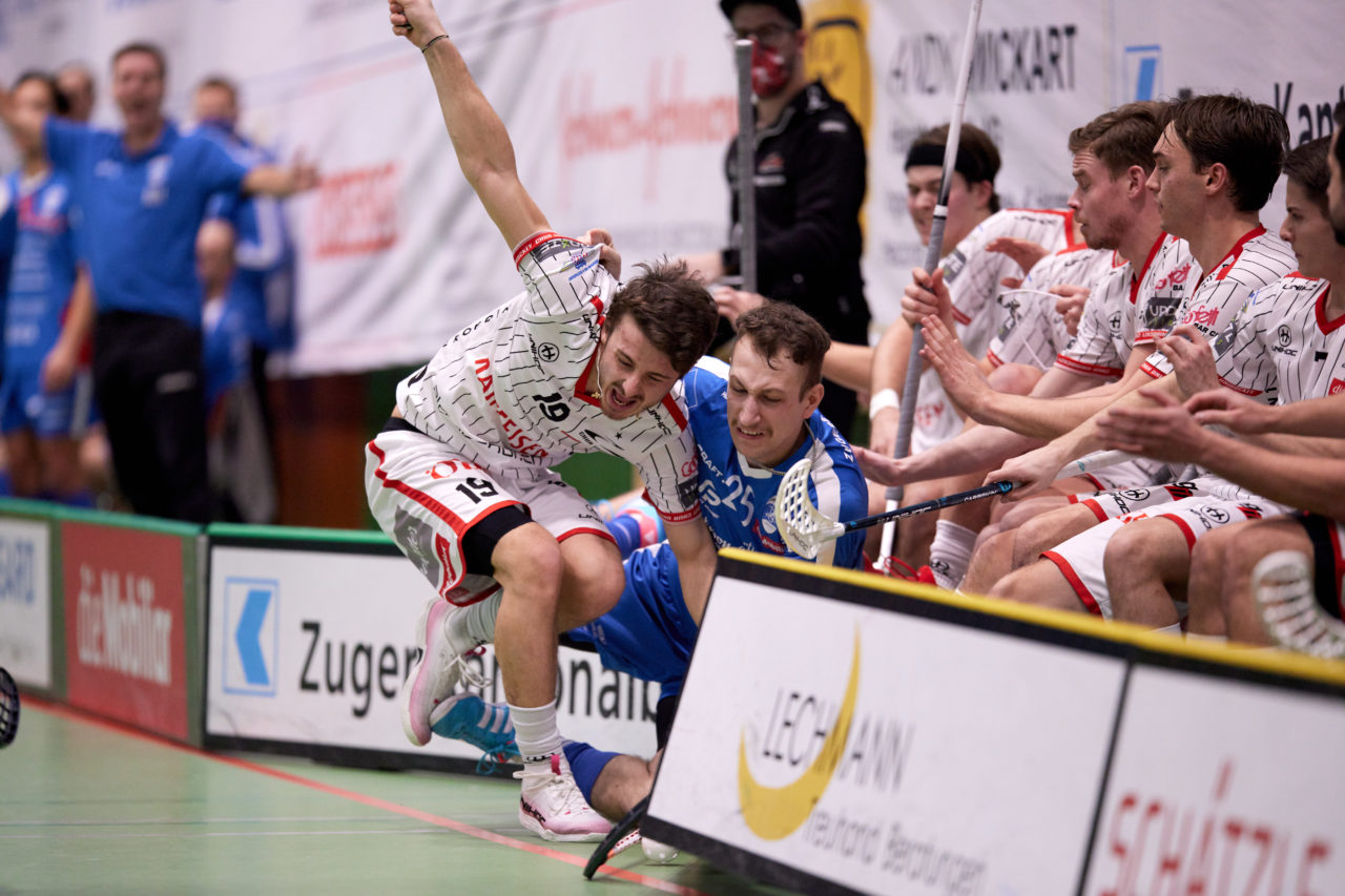 Zug United -  Chur Unihockey  am 23. Januar 2021 in der Sporthalle der Kantonsschule Zug