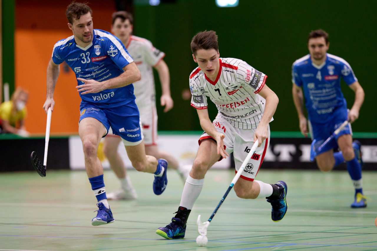 Zug United -  Chur Unihockey  am 23. Januar 2021 in der Sporthalle der Kantonsschule Zug