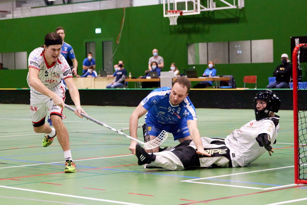 Zug United -  Chur Unihockey  am 23. Januar 2021 in der Sporthalle der Kantonsschule Zug