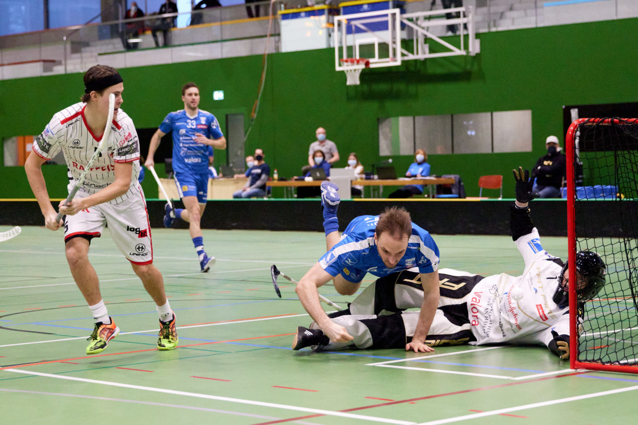 Zug United -  Chur Unihockey  am 23. Januar 2021 in der Sporthalle der Kantonsschule Zug