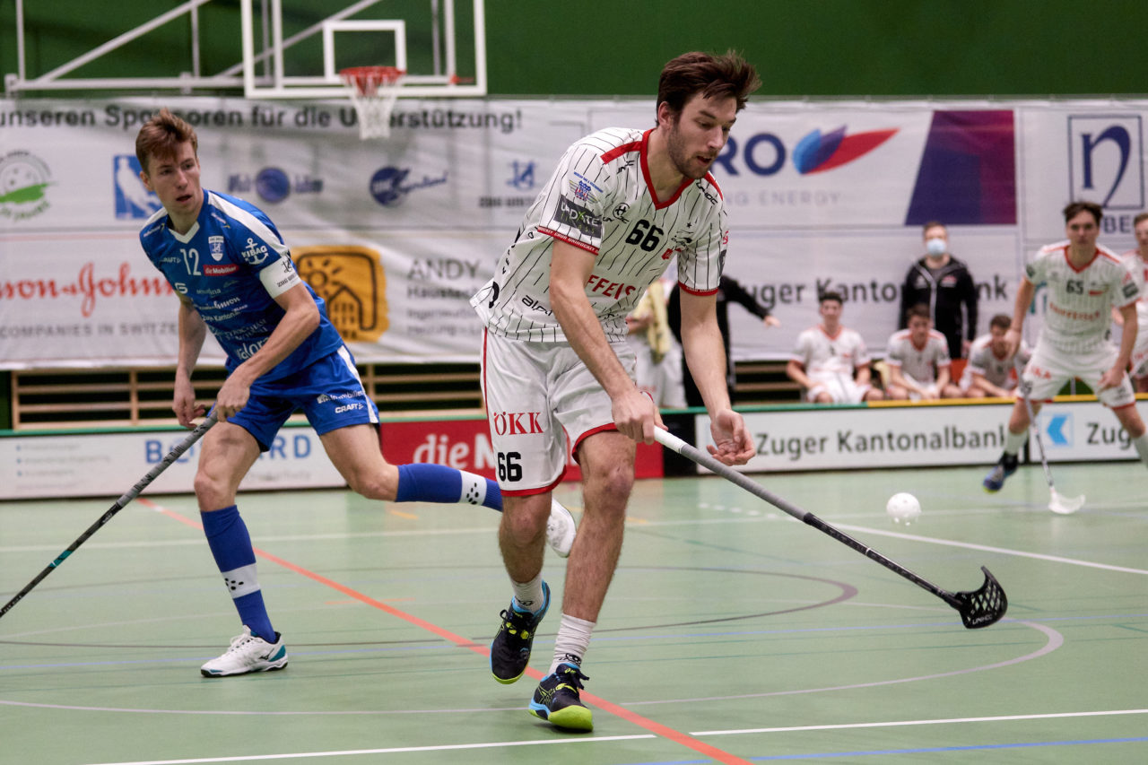 Zug United -  Chur Unihockey  am 23. Januar 2021 in der Sporthalle der Kantonsschule Zug