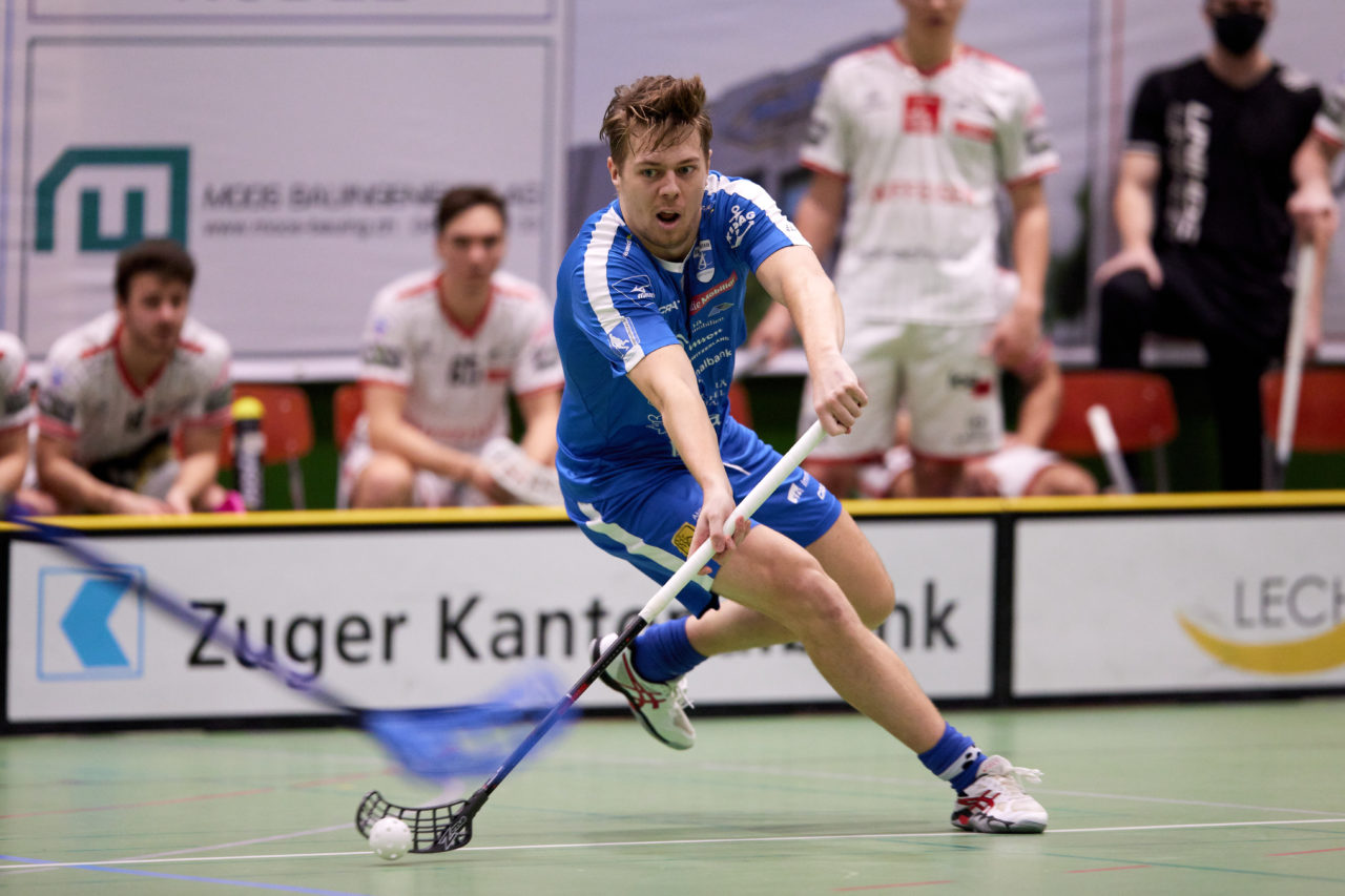 Zug United -  Chur Unihockey  am 23. Januar 2021 in der Sporthalle der Kantonsschule Zug