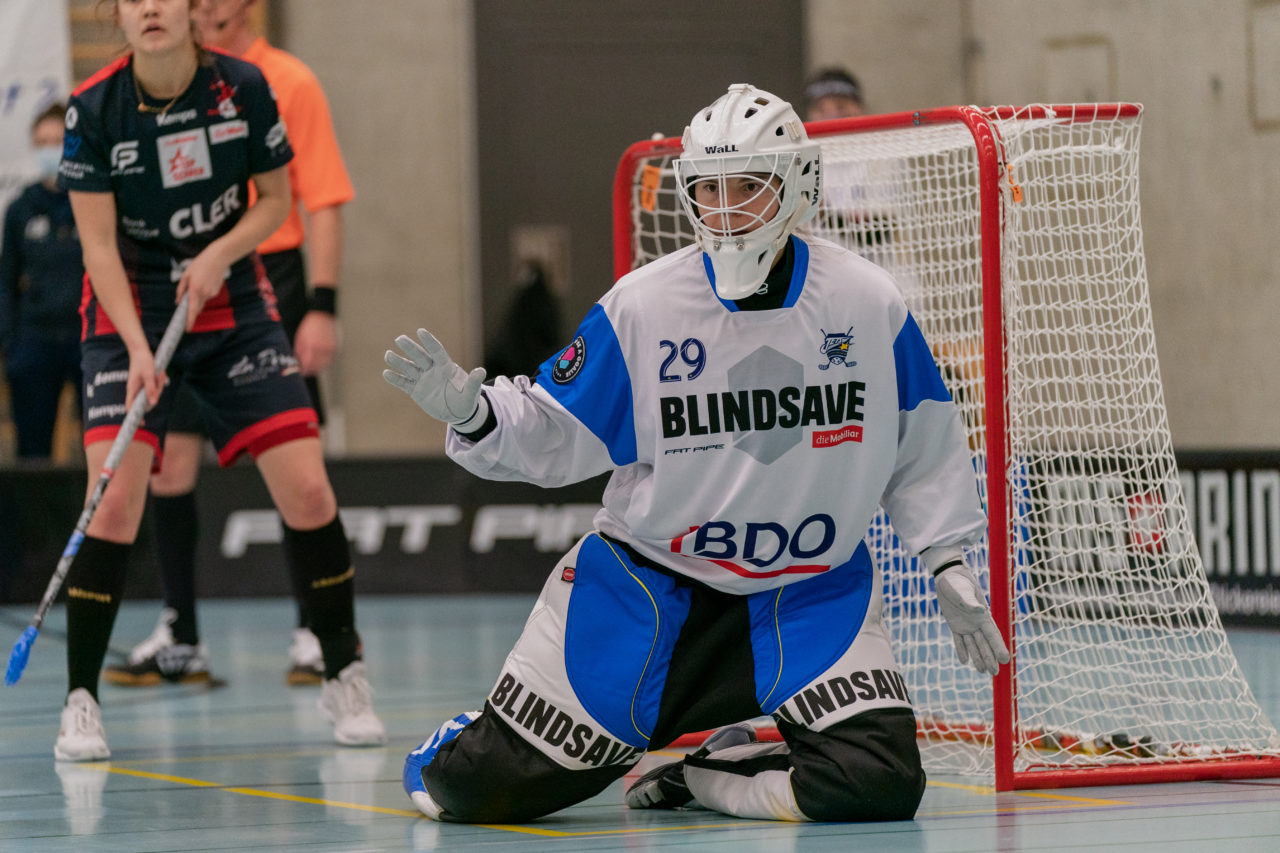 Frauen NLA Runde 8 2020/21, Switzerland: 09.01.2021, Winterthur, Oberseen, Monika Schmid (Nr. 29, Kloten-Dietlikon Jets) im Tor der Jets

Credit: Claudio Schwarz, unihockey-fotos.ch