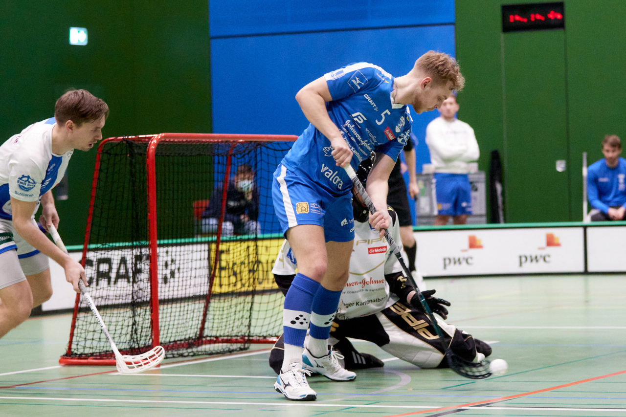 Zug United -  GC Unihockey am 27. Februar 2021 in der Sporthalle der Kantonsschule Zug 
Bild: Michael Peter
