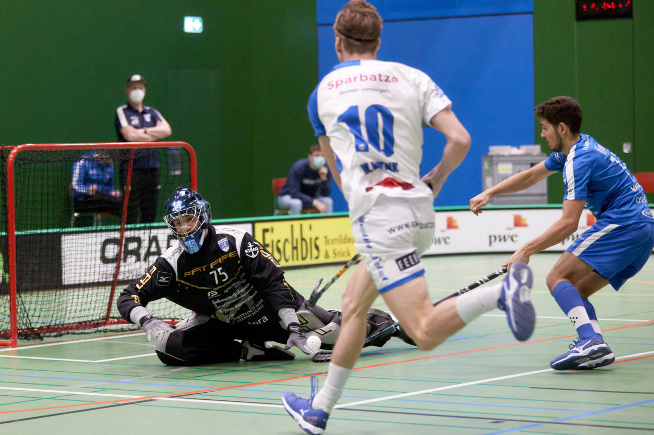 Zug United -  GC Unihockey am 27. Februar 2021 in der Sporthalle der Kantonsschule Zug 
Bild: Michael Peter