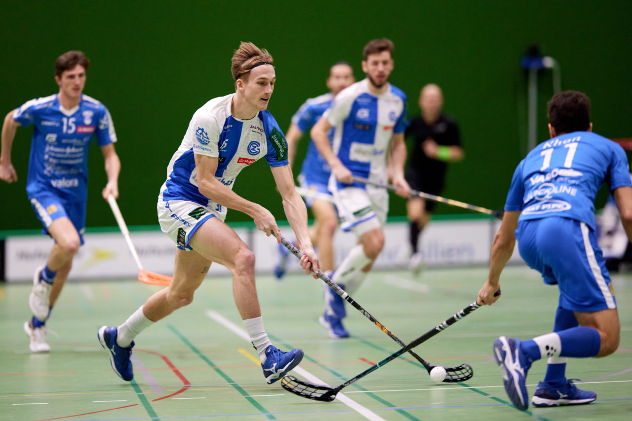 Zug United -  GC Unihockey am 27. Februar 2021 in der Sporthalle der Kantonsschule Zug 
Bild: Michael Peter