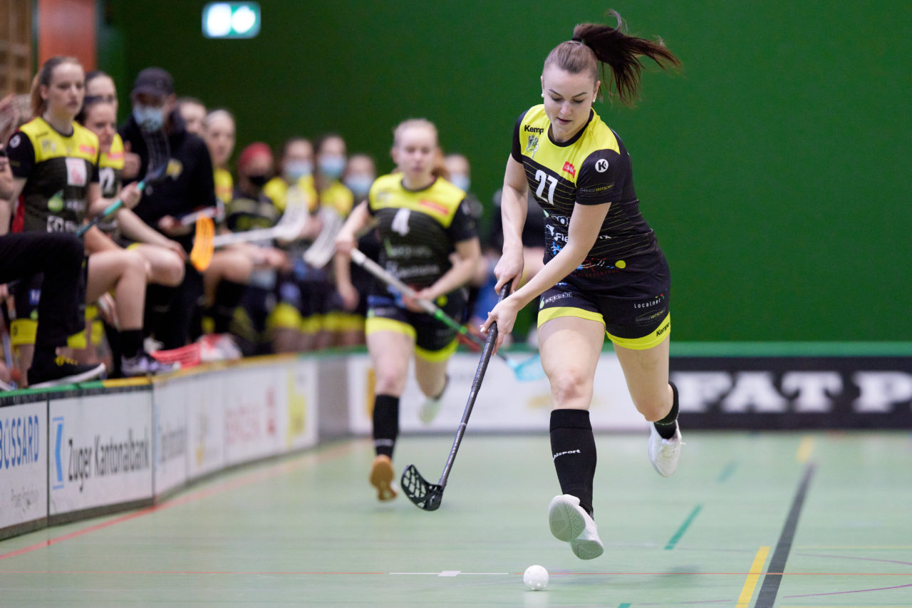 Frauen Playoff Viertelfinal drittes Spiel 
Zug United - Wizards Bern Burgdorf am 6. März 2021 in der Sporthalle der Kantonsschule Zug 
Bild: Michael Peter