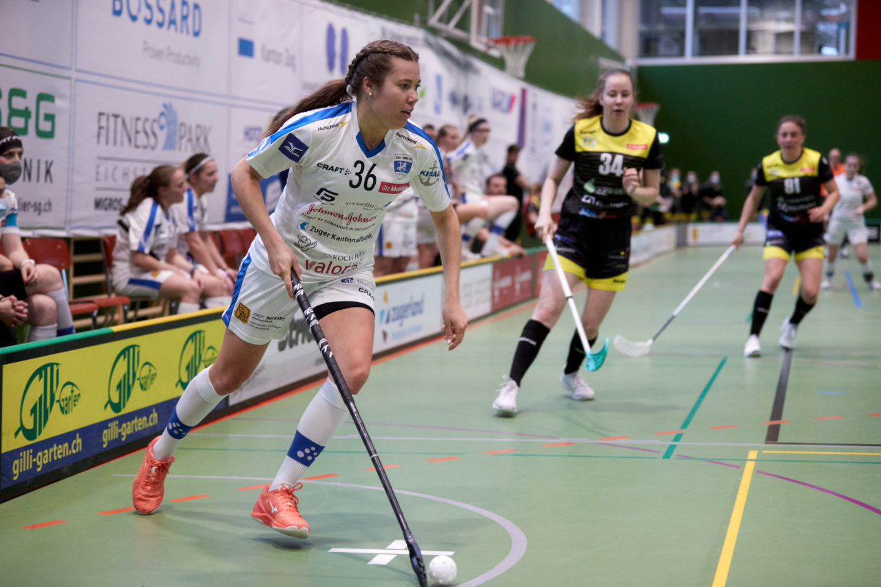 Frauen Playoff Viertelfinal drittes Spiel 
Zug United - Wizards Bern Burgdorf am 6. März 2021 in der Sporthalle der Kantonsschule Zug 
Bild: Michael Peter