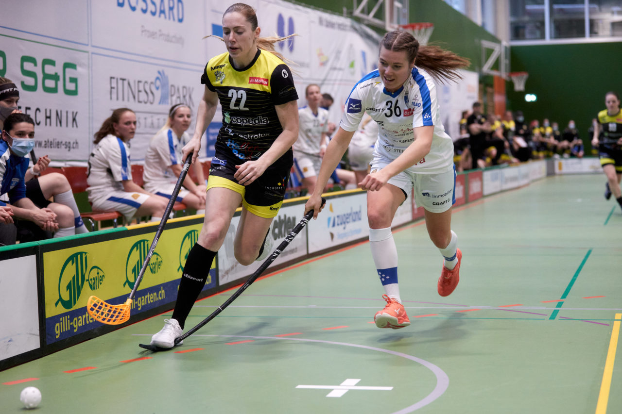 Frauen Playoff Viertelfinal drittes Spiel 
Zug United - Wizards Bern Burgdorf am 6. März 2021 in der Sporthalle der Kantonsschule Zug 
Bild: Michael Peter