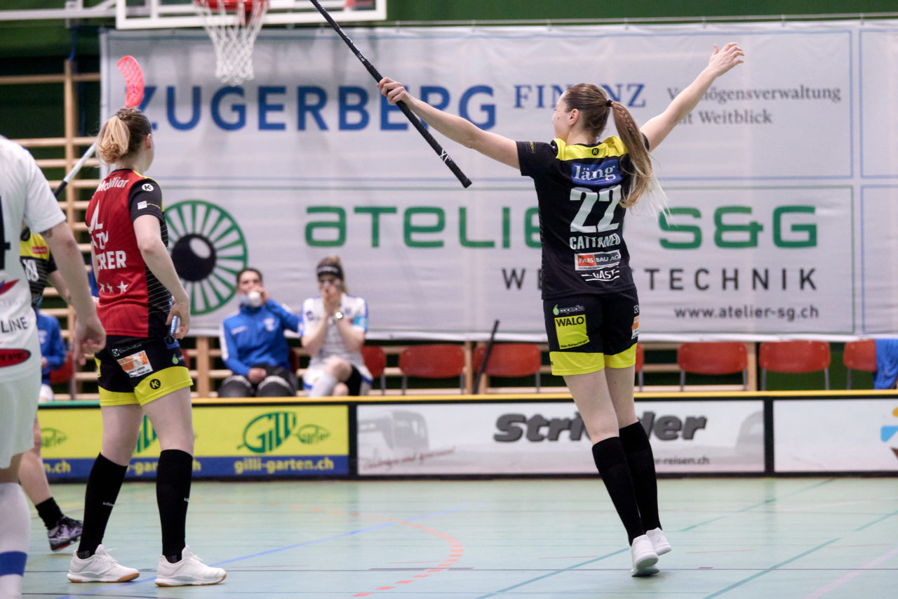 Frauen Playoff Viertelfinal drittes Spiel 
Zug United - Wizards Bern Burgdorf am 6. März 2021 in der Sporthalle der Kantonsschule Zug 
Bild: Michael Peter