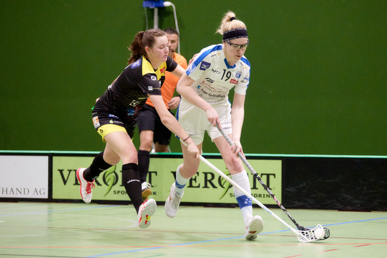 Frauen Playoff Viertelfinal drittes Spiel 
Zug United - Wizards Bern Burgdorf am 6. März 2021 in der Sporthalle der Kantonsschule Zug 
Bild: Michael Peter