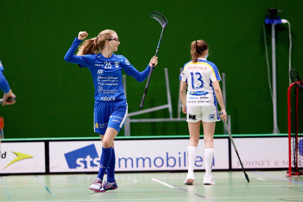 Testspiel Juniorinnen U21A 
Zug United -  Kloten-Dietlikon Jets  am 21. März 2021 in der Sporthalle der Kantonsschule Zug 
Bild: Michael Peter