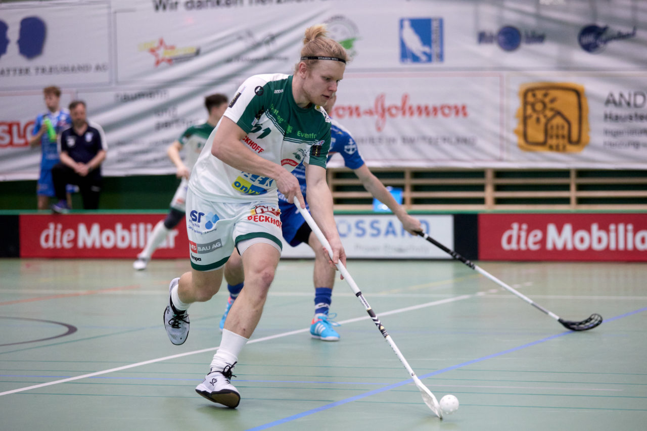 Männer Playoff Viertelfinal sechstes  Spiel 
Zug United -  SV Wiler-Ersigen am 27. März 2021 in der Sporthalle der Kantonsschule Zug 
Bild: Michael Peter