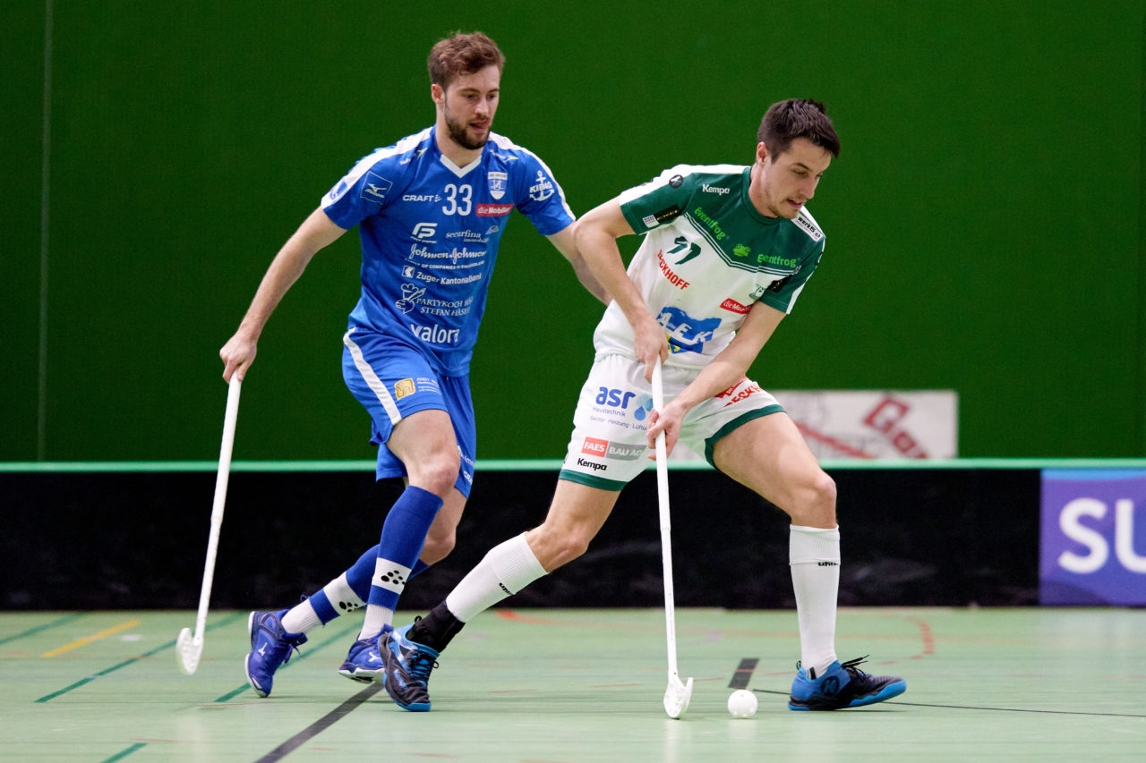 Männer Playoff Viertelfinal sechstes  Spiel 
Zug United -  SV Wiler-Ersigen am 27. März 2021 in der Sporthalle der Kantonsschule Zug 
Bild: Michael Peter