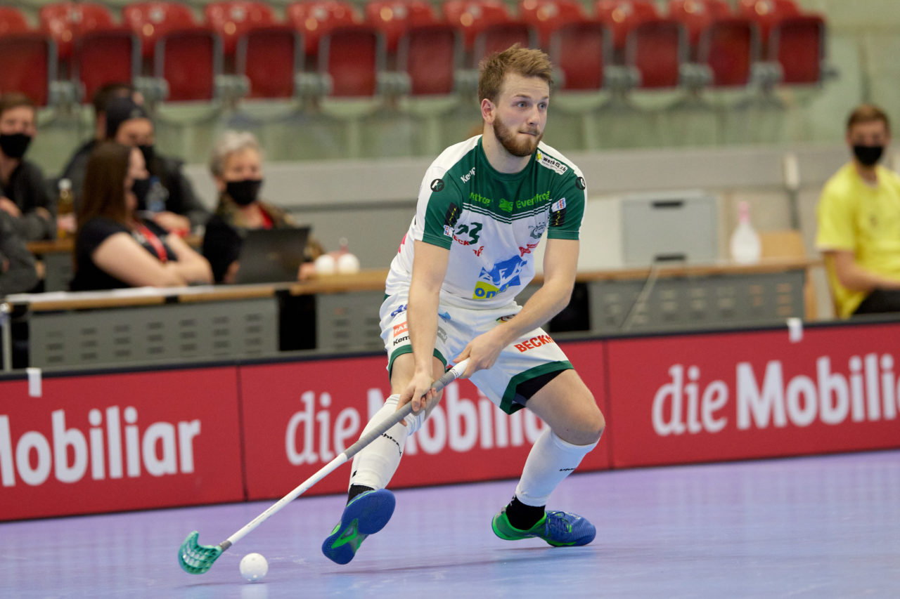 Männer NLA Playoff Viertelfinal zweites Spiel.  Wegen der Fernsehübertragung findet das Spiel im Floorball Production Center in Winterthur statt. 
Zug United - SV Wiler-Ersigen am Samstag 13. März  2021  in der Axa-Arena  Winterthur 
Bild: Michael Peter