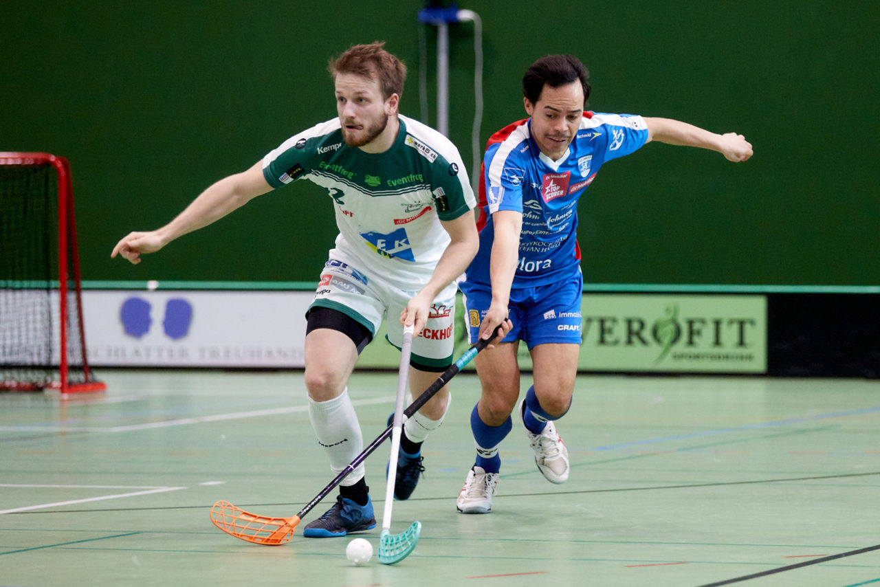Männer Playoff Viertelfinal sechstes  Spiel 
Zug United -  SV Wiler-Ersigen am 27. März 2021 in der Sporthalle der Kantonsschule Zug 
Bild: Michael Peter