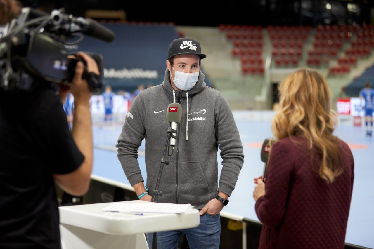 Männer NLA Playoff Viertelfinal zweites Spiel.  Wegen der Fernsehübertragung findet das Spiel im Floorball Production Center in Winterthur statt. 
Zug United - SV Wiler-Ersigen am Samstag 13. März  2021  in der Axa-Arena  Winterthur 
Bild: Michael Peter