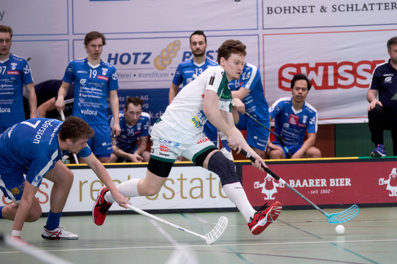Männer Playoff Viertelfinal sechstes  Spiel 
Zug United -  SV Wiler-Ersigen am 27. März 2021 in der Sporthalle der Kantonsschule Zug 
Bild: Michael Peter