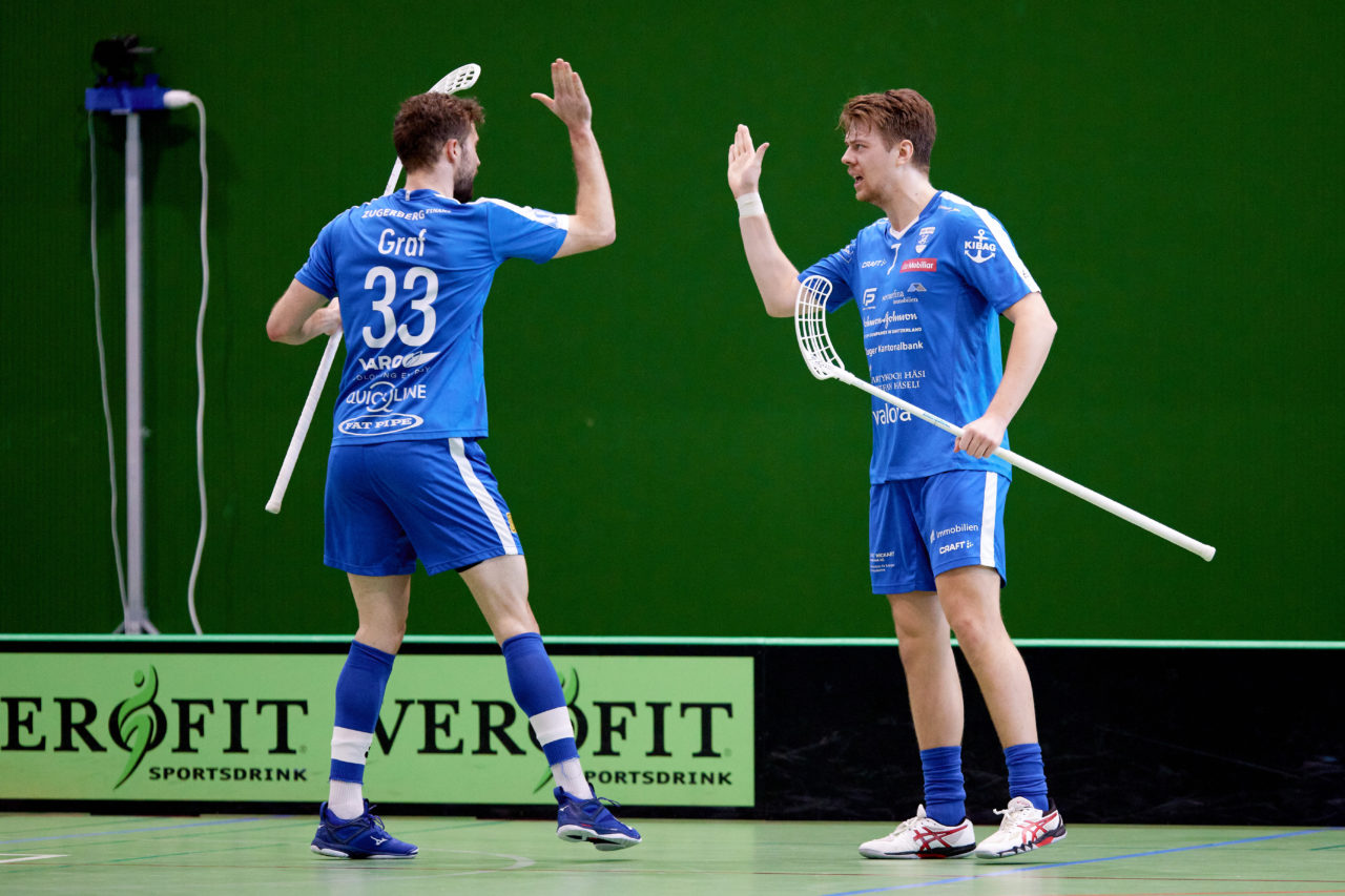 Männer Playoff Viertelfinal sechstes  Spiel 
Zug United -  SV Wiler-Ersigen am 27. März 2021 in der Sporthalle der Kantonsschule Zug 
Bild: Michael Peter