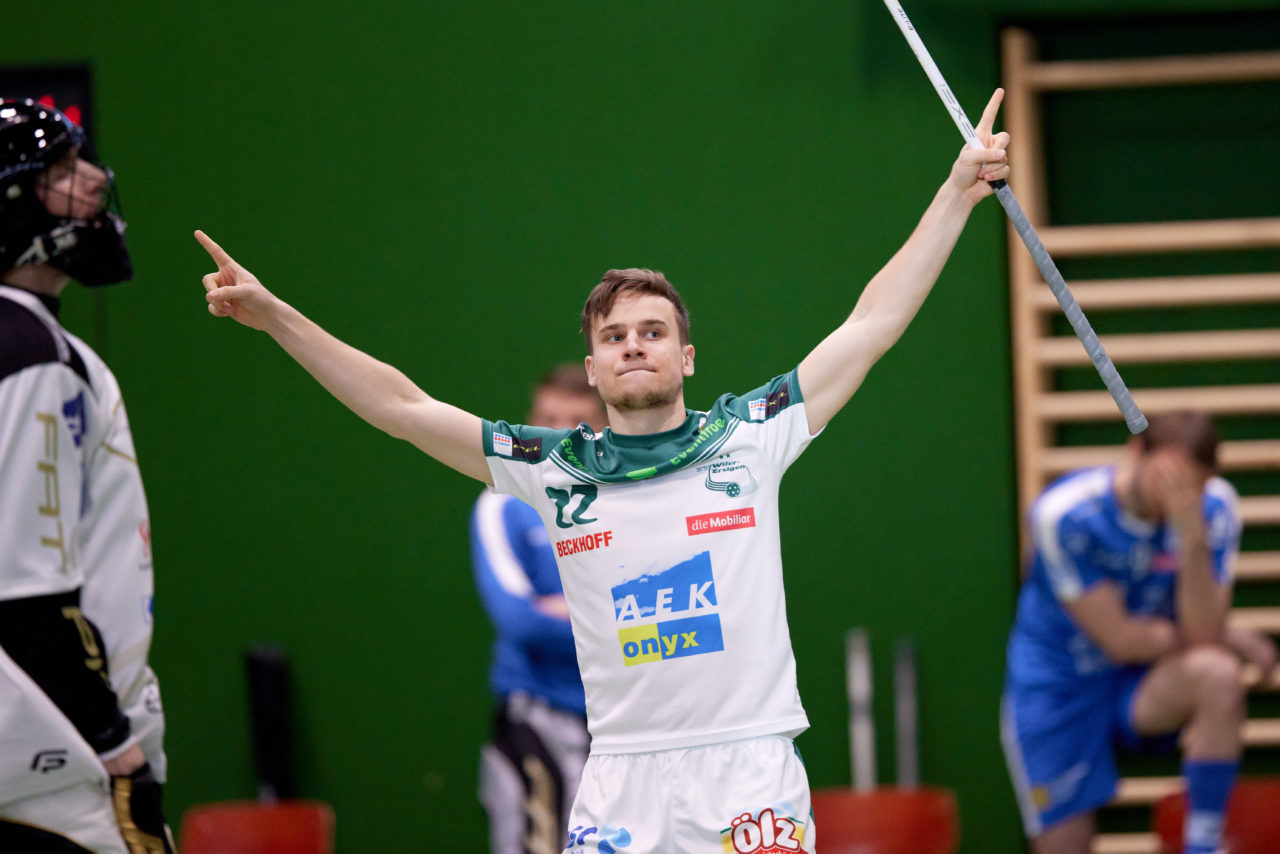 Männer Playoff Viertelfinal sechstes  Spiel 
Zug United -  SV Wiler-Ersigen am 27. März 2021 in der Sporthalle der Kantonsschule Zug 
Bild: Michael Peter